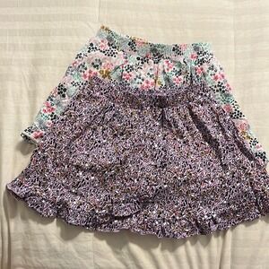 Amazon Basics Pair Skorts Shortie Skirts Colorful fun Size Large 10 runs larger